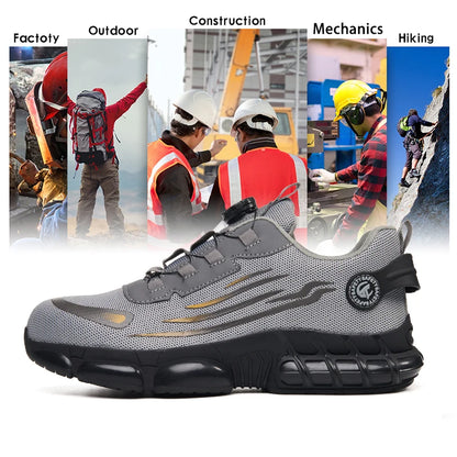 Steel Toe Outdoor Work Shoes. Shock Absorption Running Shoes