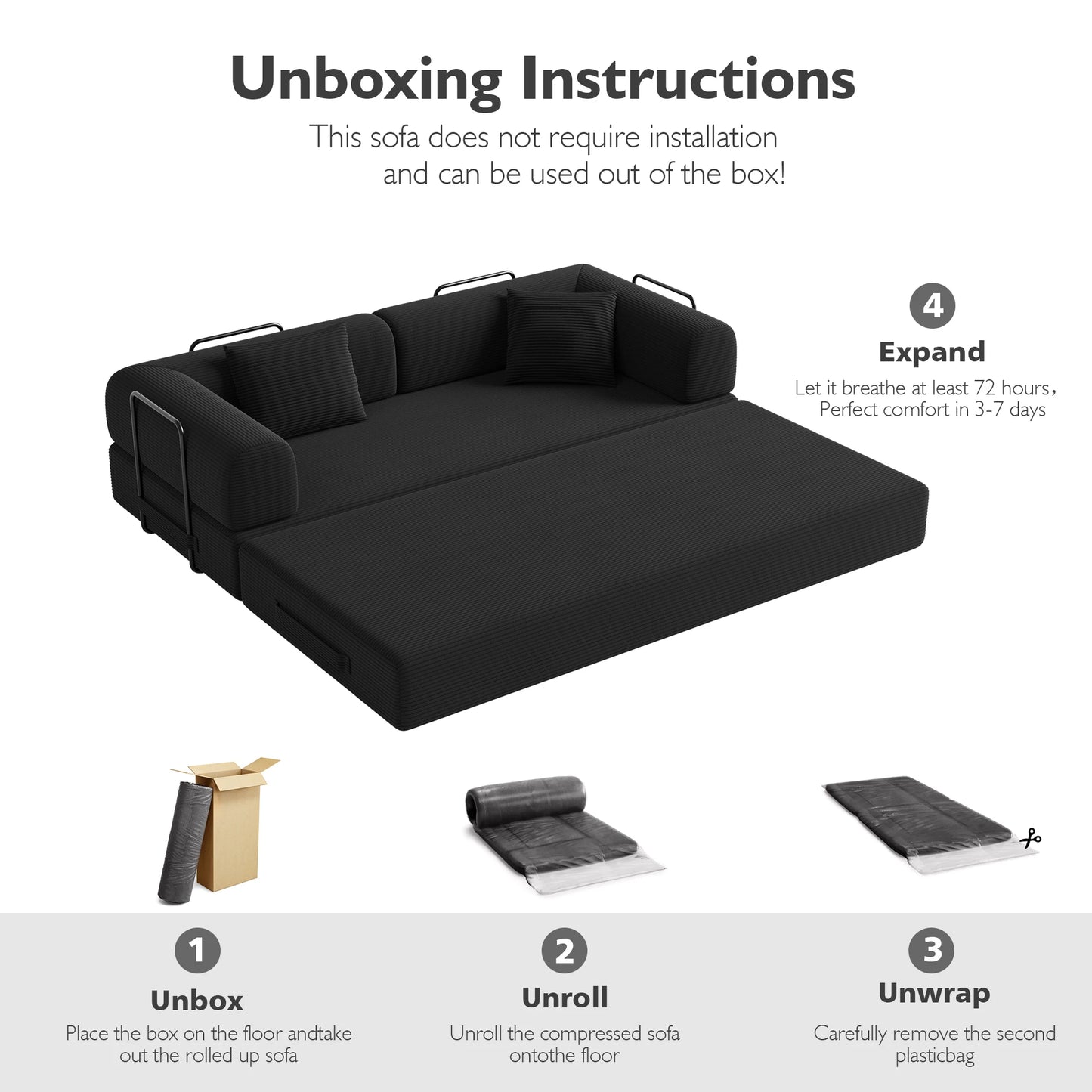 5-in-1 DIY Combination Modular Sofa Bed