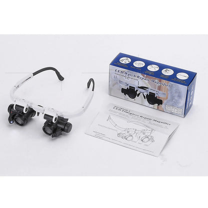 8X 15X 23X Dual Lens Watch Repair Magnifier Glass