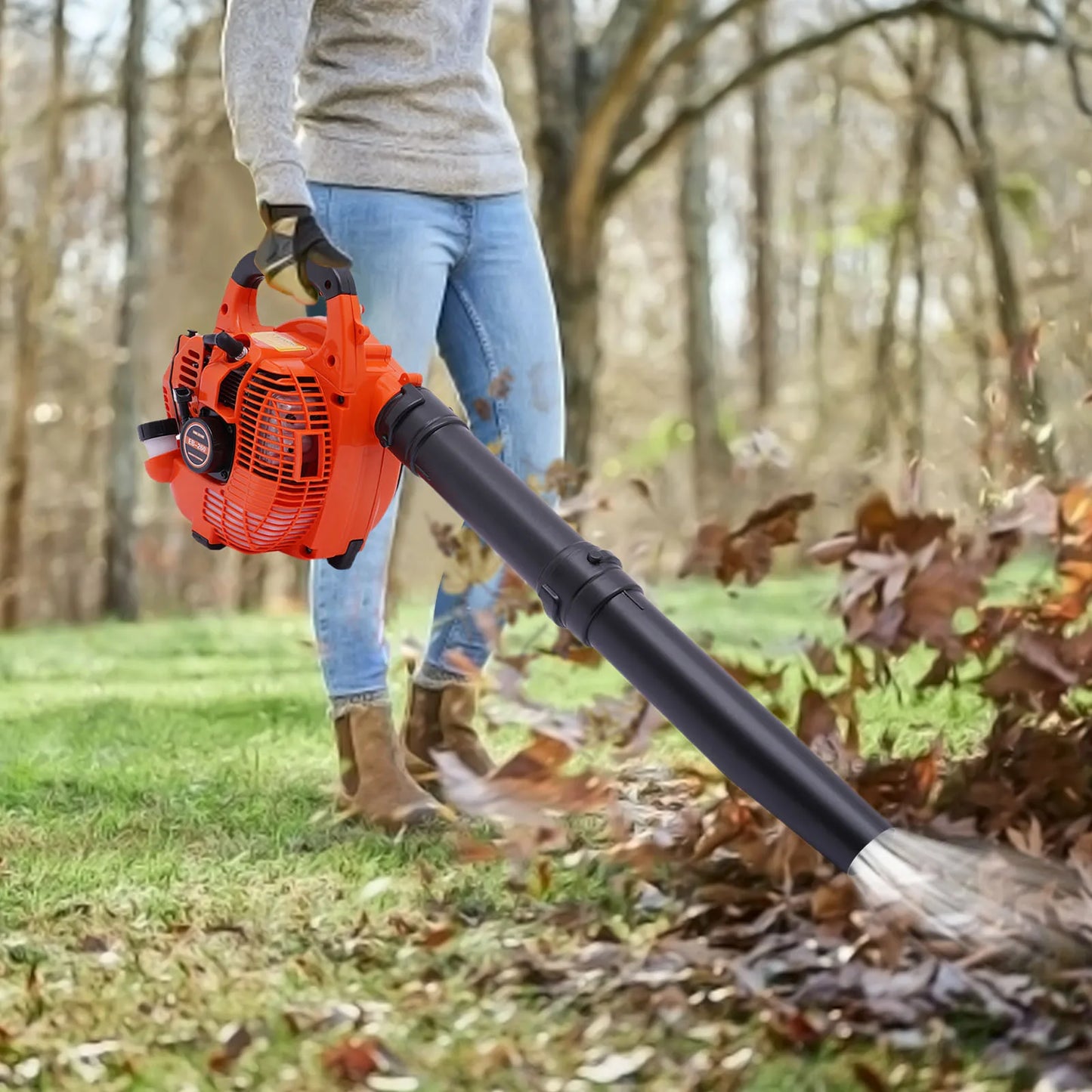 Handheld Gas Leaf Blower, 25.4CC 2-Stroke