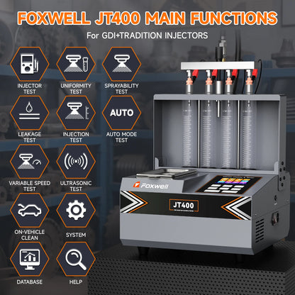 4 Cylinder Ultrasonic Fuel Injector Cleaner GDI EFI