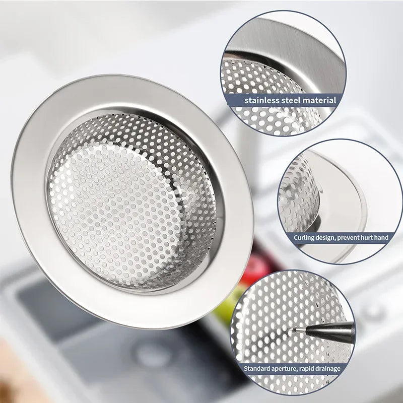 1 or 2 Kitchen Sink Stainless Steel Mesh Drain Filter