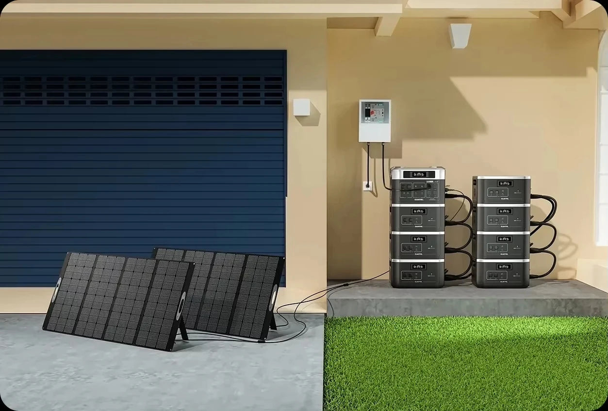 Portable 3300W Solar Generator 2048Wh Li-Ion Battery