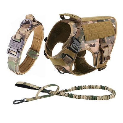Tactical Dog Harness, Collar, and Leash