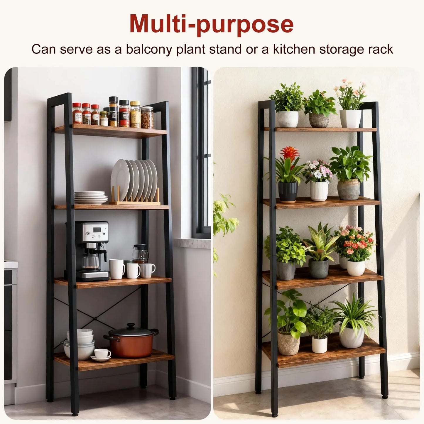 4 Tier Wooden Storage Selves