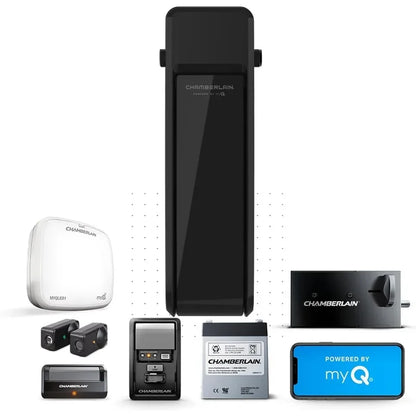Wall Mounted Garage Door Opener, with Battery Backup & LED Lighting