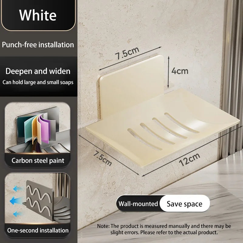 Wall Mounted Black Carbon Steel Soap Dish