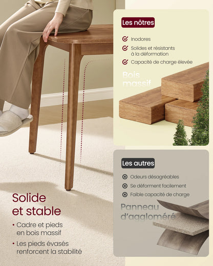 Dining Table, Extendable Top, for Dining Room, Office or Workspace