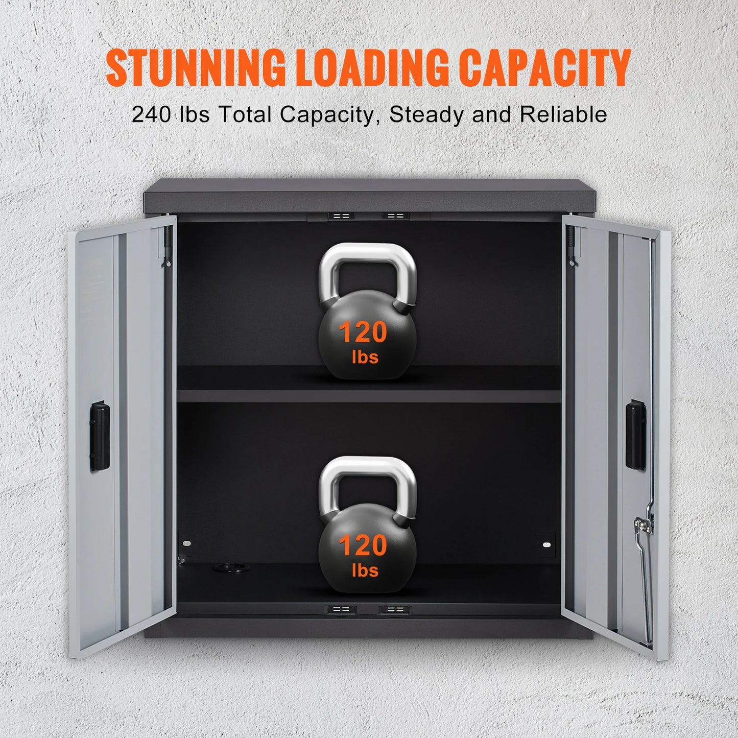 Foldable Locker, Wall Mounted, w/Adjustable Shelf
