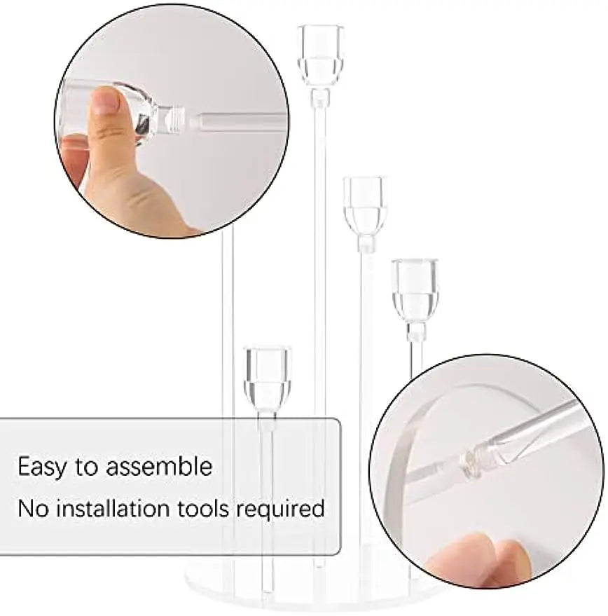 10pcs Acrylic 5 Arm Candle Holder