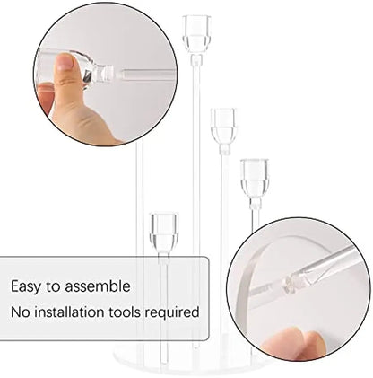 10pcs Acrylic 5 Arm Candle Holder