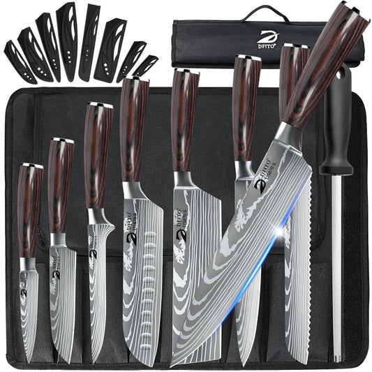 8pcs Kitchen Stainless Steel Chef Knife Set