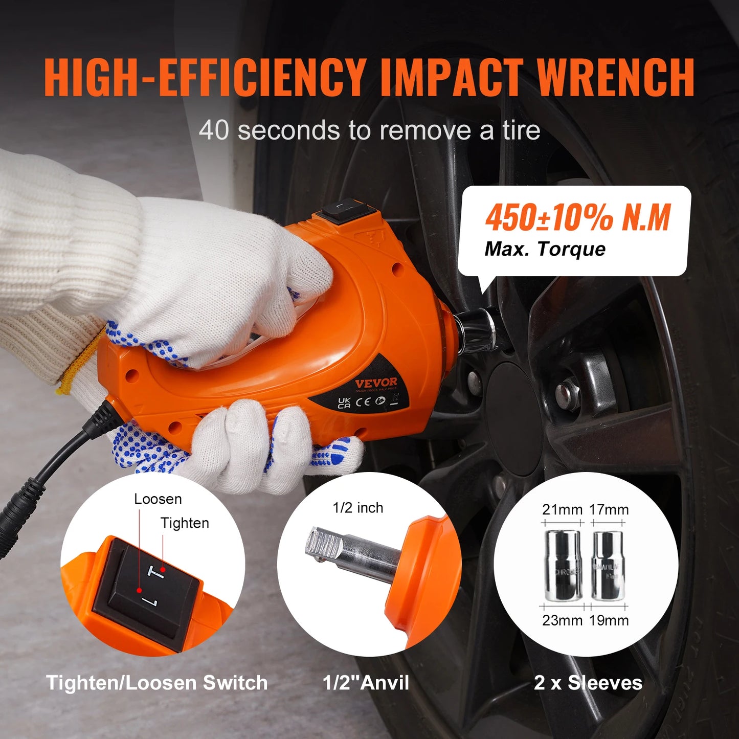 5T Electric Hydraulic Jack with Electric Impact Wrench