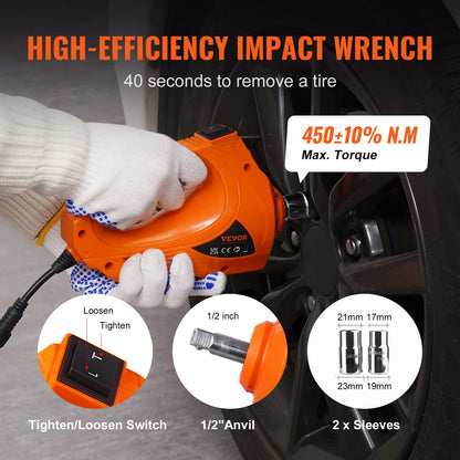 5T Electric Hydraulic Jack with Electric Impact Wrench