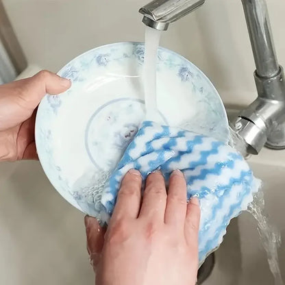 10/40PCS Fleece Cleaning Cloths for Kitchen Dish Rags, Glass