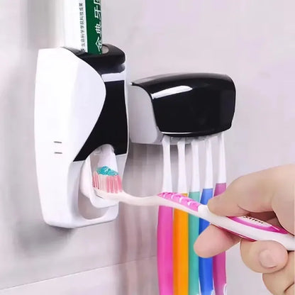 Toothbrush Holder w/Automatic Toothpaste Dispenser