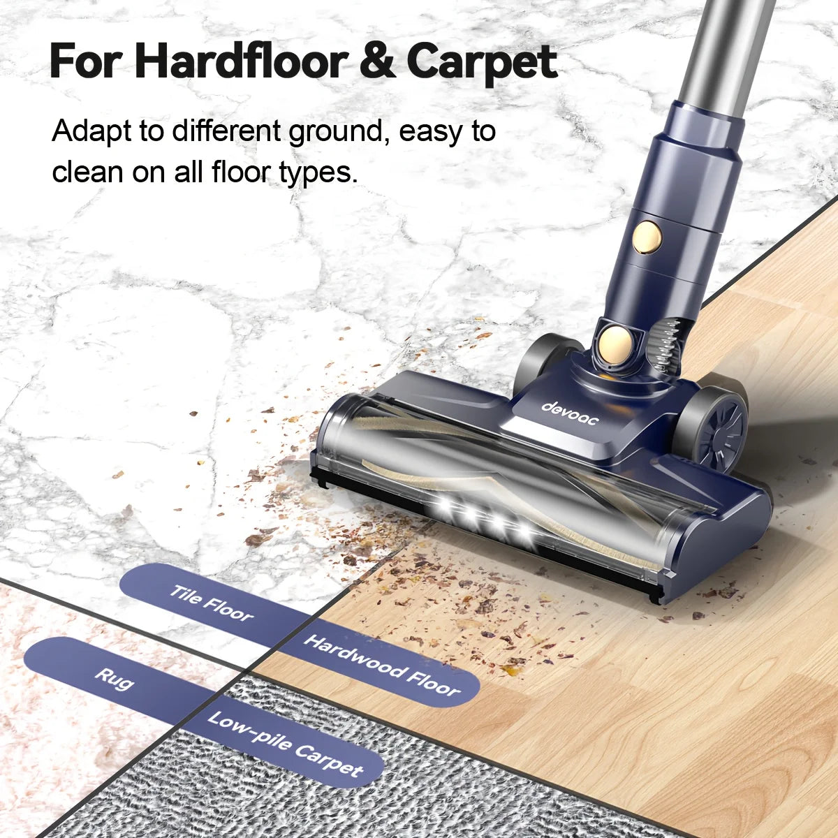 Corded Free-Stand Vacuum Cleaner for Carpet, Pet Hair