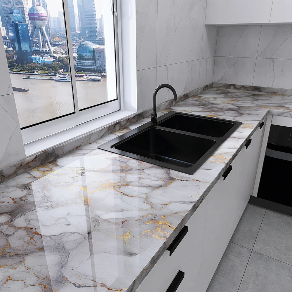 Suitable for kitchen self-adhesive  pvc counter top replacement