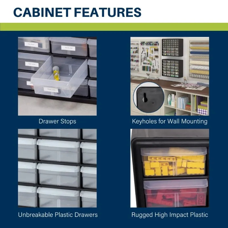 24-Drawer Storage Cabinet for Garage Organization
