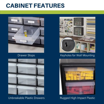 24-Drawer Storage Cabinet for Garage Organization