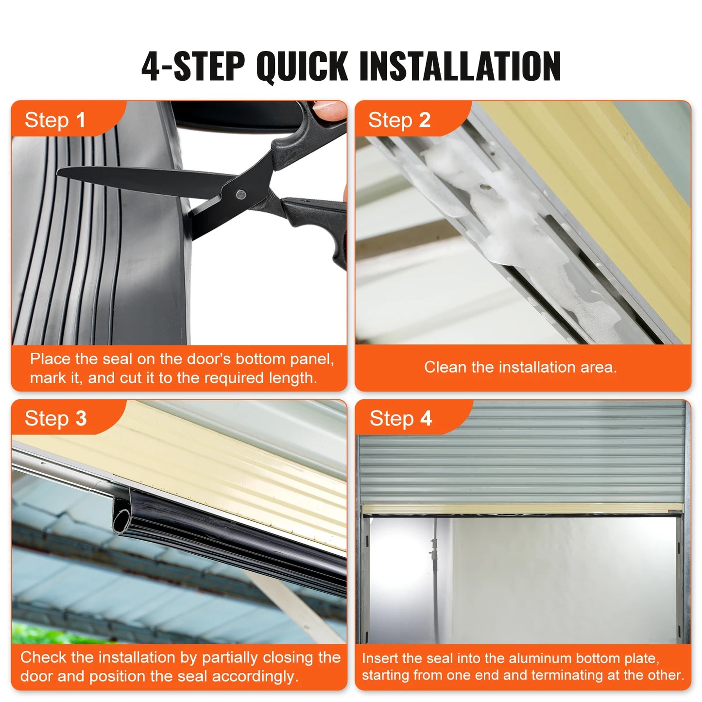 4.8m Garage Door Seals Bottom Rubber U Shape +O Ring