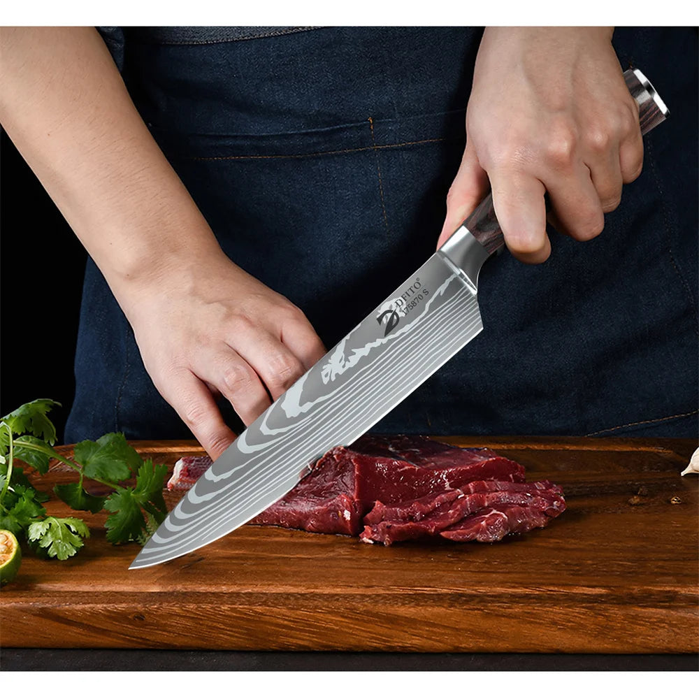 8pcs Kitchen Stainless Steel Chef Knife Set