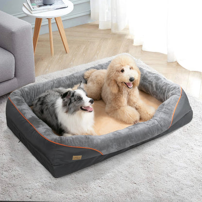 Large Dog Bed, Waterproof, and Comfortable with Washable Cover