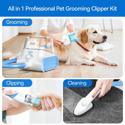 Dog Vacuum Grooming Kits with Pet Clipper