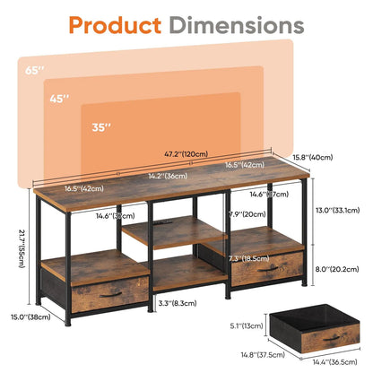 Wooden TV Stand For Up To 75 Inch TV