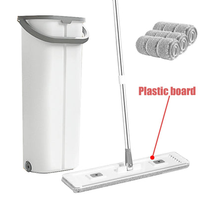 Floor Washing Mop. Mop Bucket Separates Clean and Dirty Water