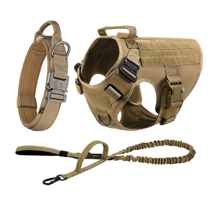 Tactical Dog Harness, Collar, and Leash