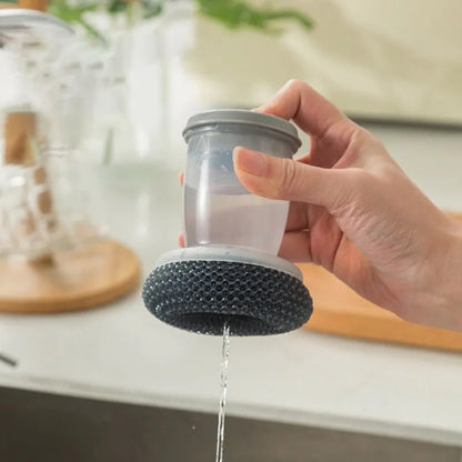 1pc Portable Kitchen Soap Dispensing Brush