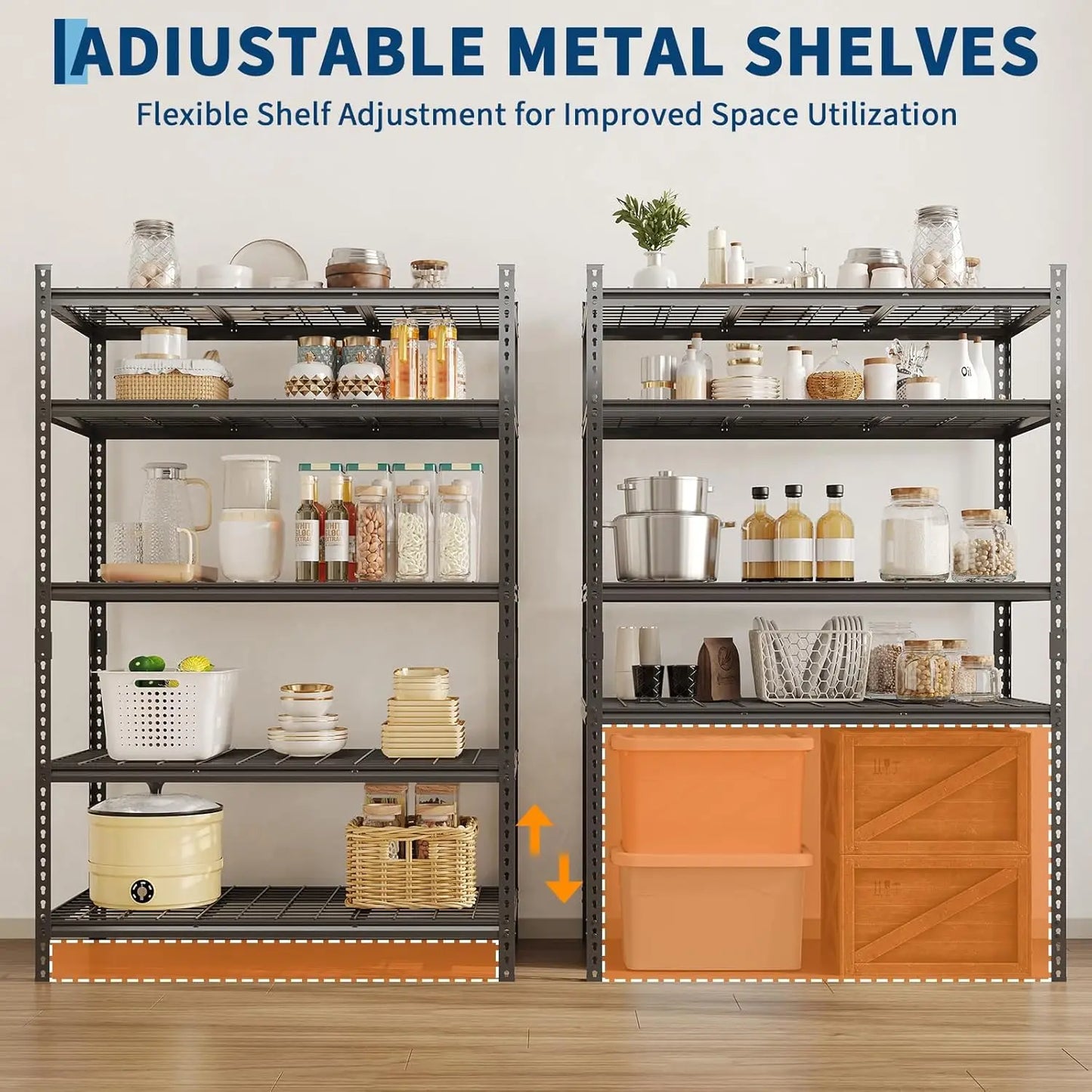 Garage Shelving - 2200 LBS Heavy Duty 5 Tier Storage Shelves