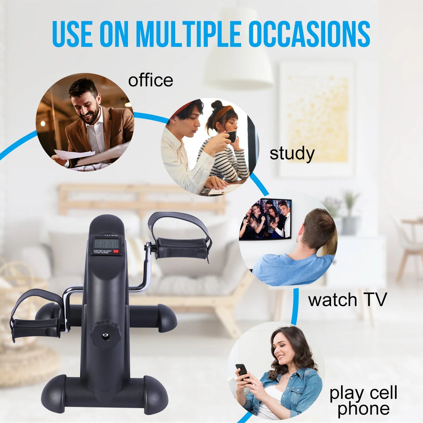 Portable Multi-Function Exercise Bike for Leg, Arm & Knee Training