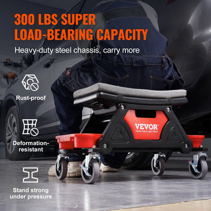 Heavy Duty Roller Creeper Seat for Home Garage