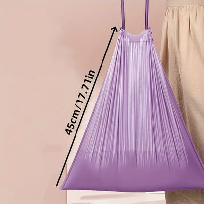 100PCS Purple Drawstring Trash Bags, for Household Use
