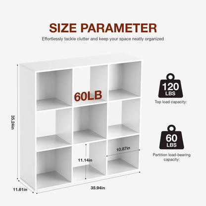 8 or 9 Cube Wooden Storage Organizer