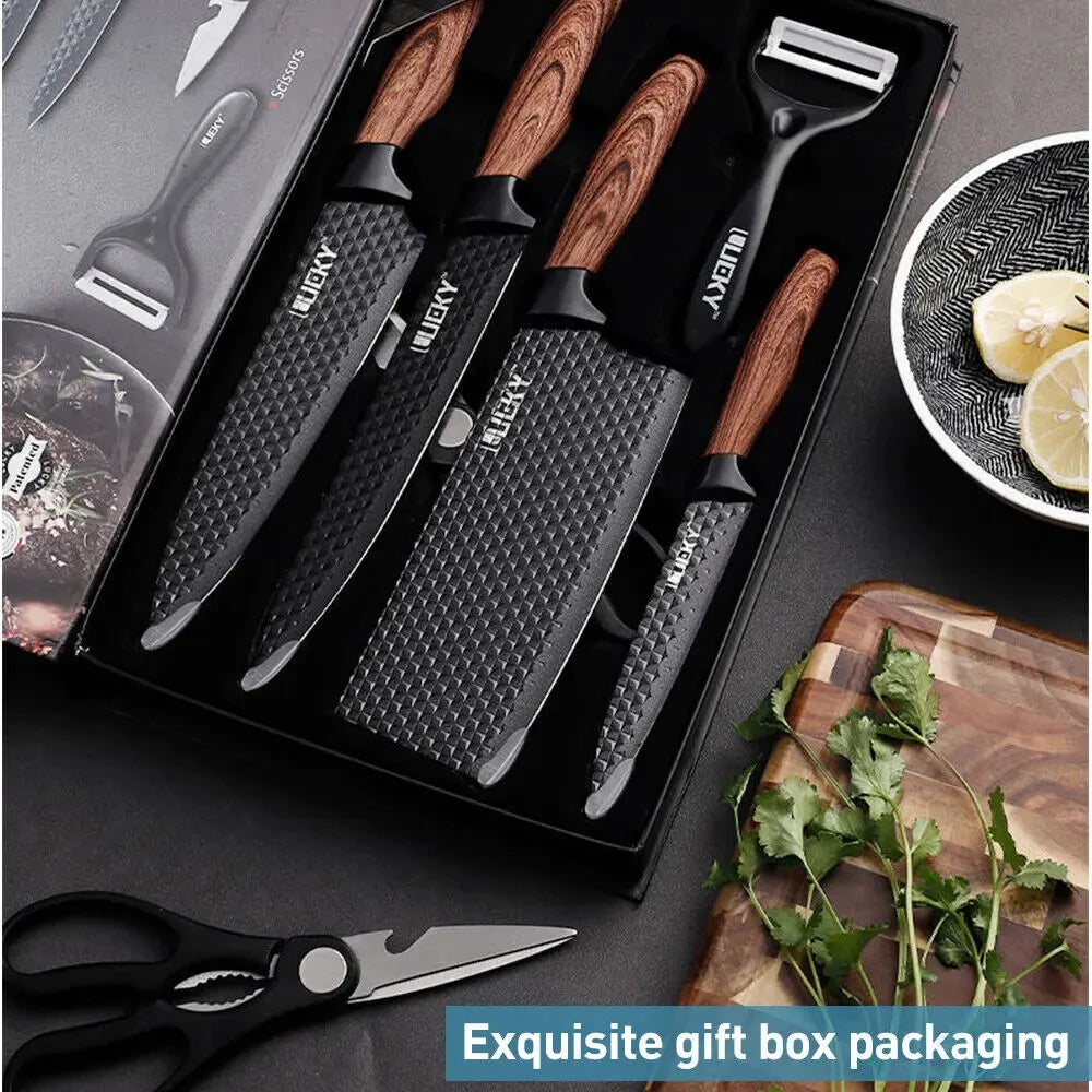 6-Piece Stainless Steel Kitchen Knife Set