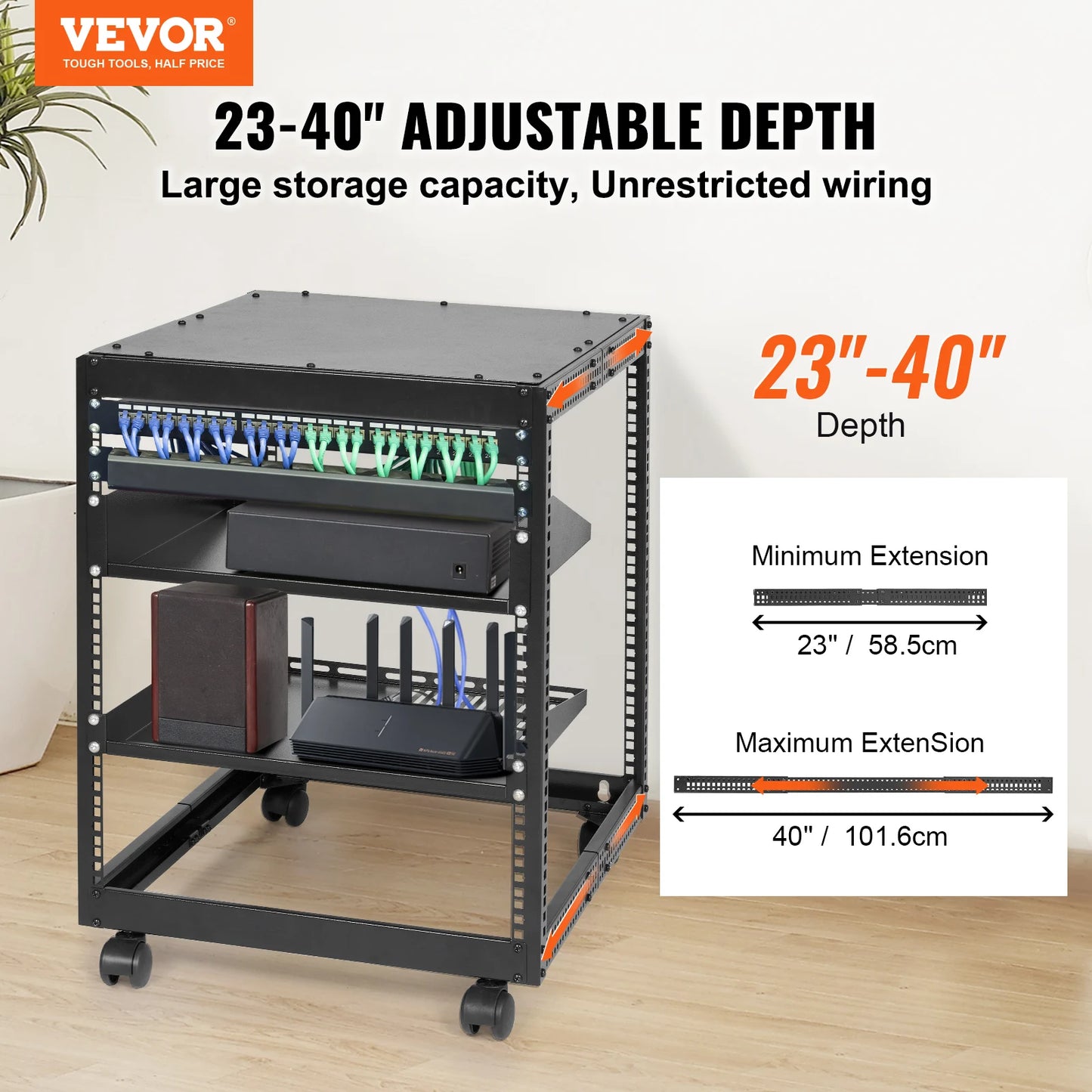 Open Frame Server Rack, Floor Standing or Wall Mounted