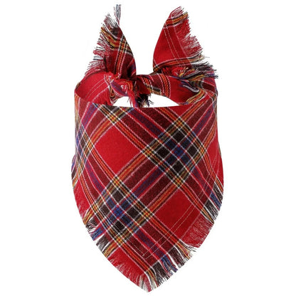 Dog Bandana Classic Plaid Scarf