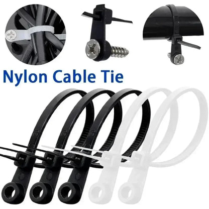 Nylon Cable Ties with Screw Hole Mount