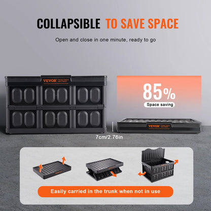 Set of 3  Collapsible Storage Bins, Stackable w/Lids