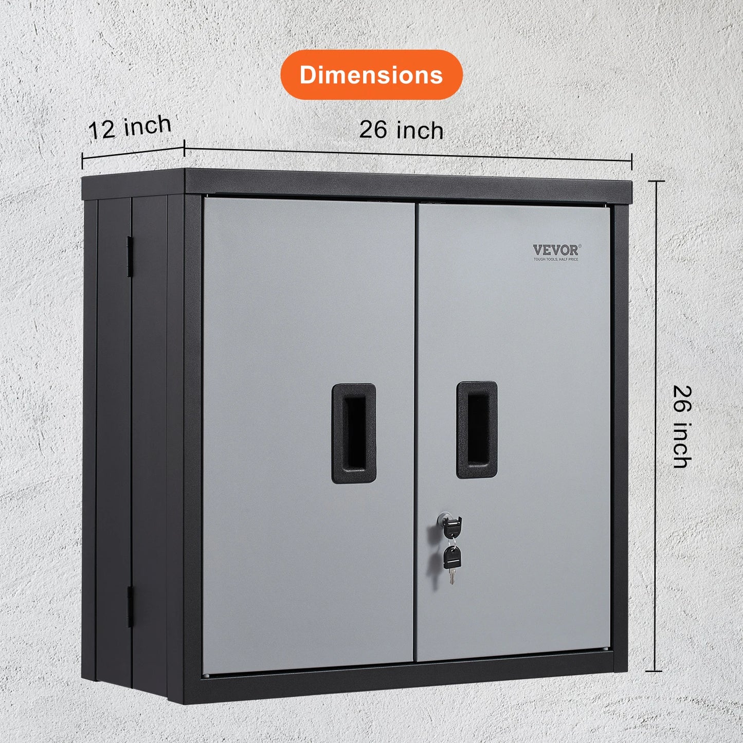 Foldable Locker, Wall Mounted, w/Adjustable Shelf