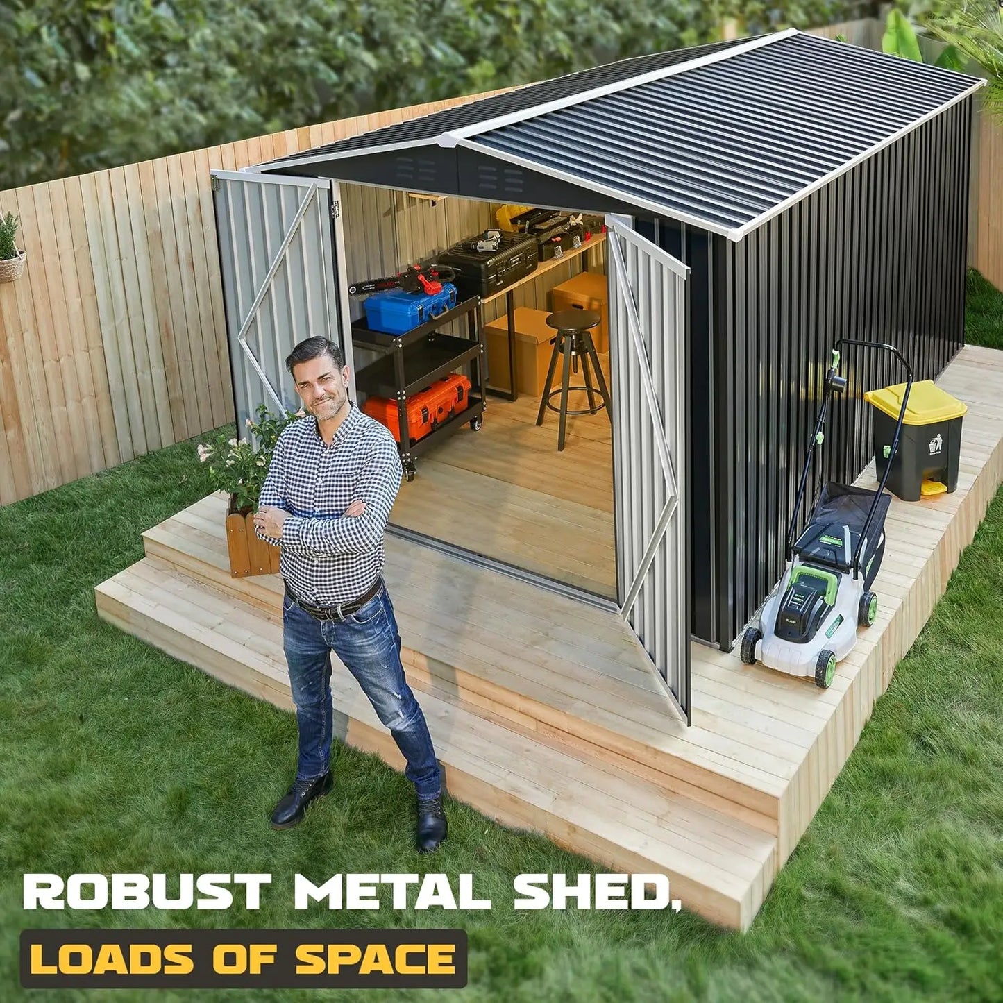 8x12FT Outdoor Metal Storage Shed