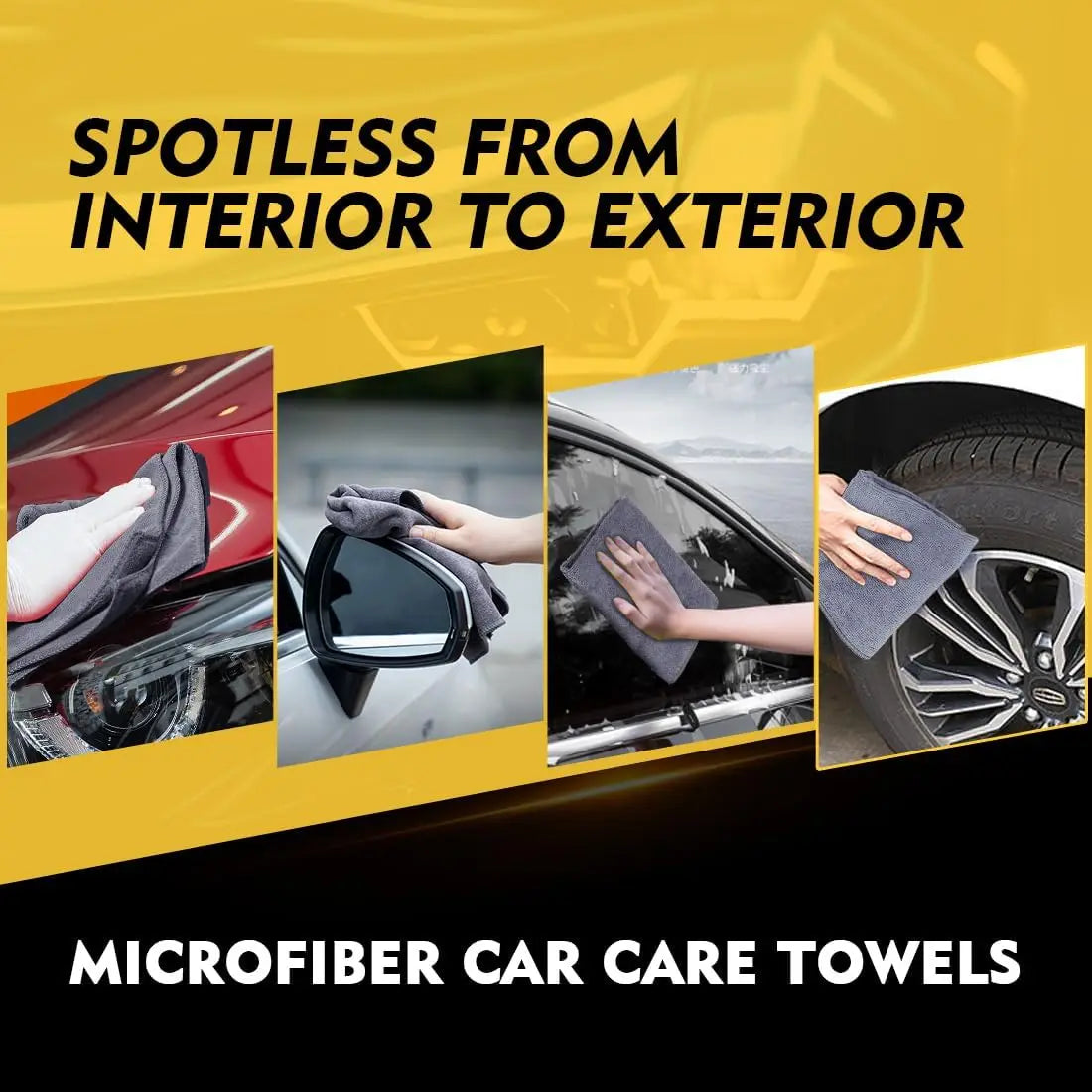 12 Pack Microfiber Towels 12.5x12.5 Inch