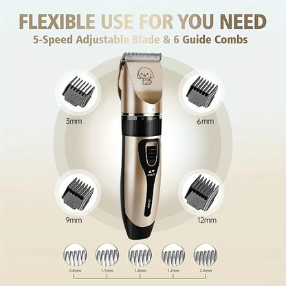 Pet Hair Trimmer Kit for Dogs and Cats