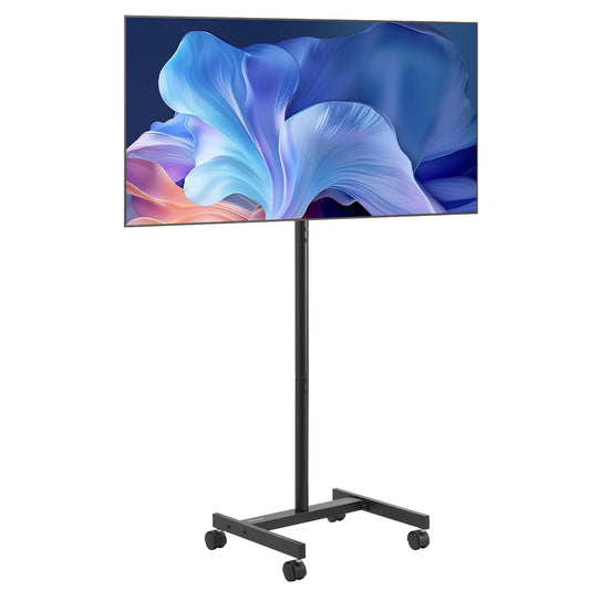 Portable TV Stand with Wheels for Living Room, Bedroom & Office