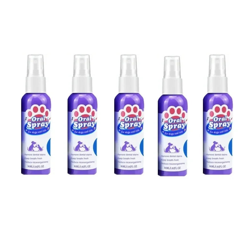 Pet Teeth Cleaning Spray for Tooth Stains & Fresh Breath