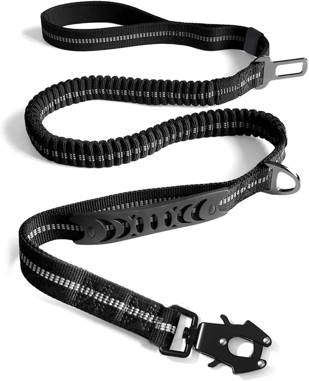Reflective Large Dog Shock Absorbing Leash with Car Seatbelt