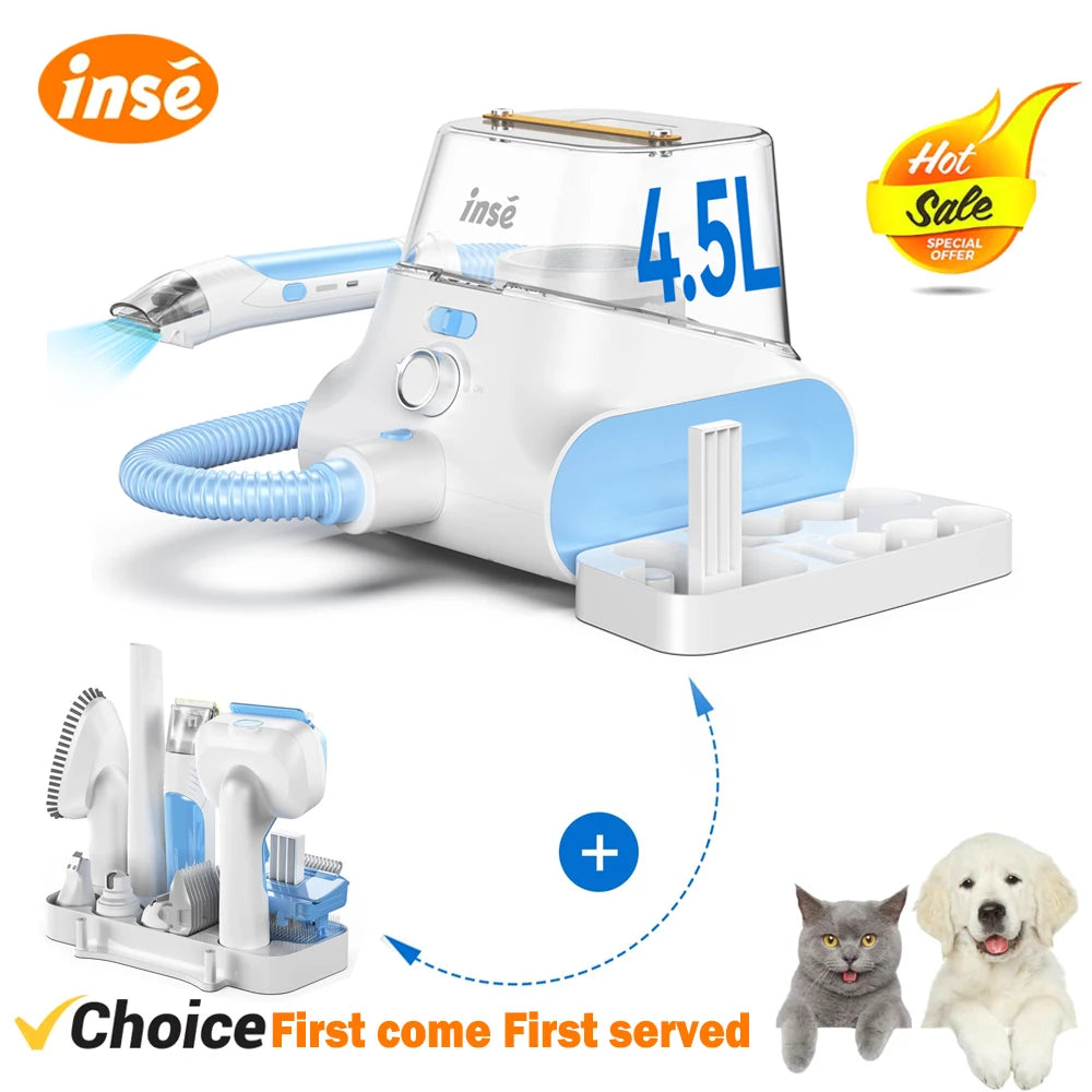 Dog Vacuum Grooming Kits with Pet Clipper